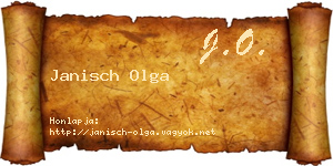 Janisch Olga névjegykártya